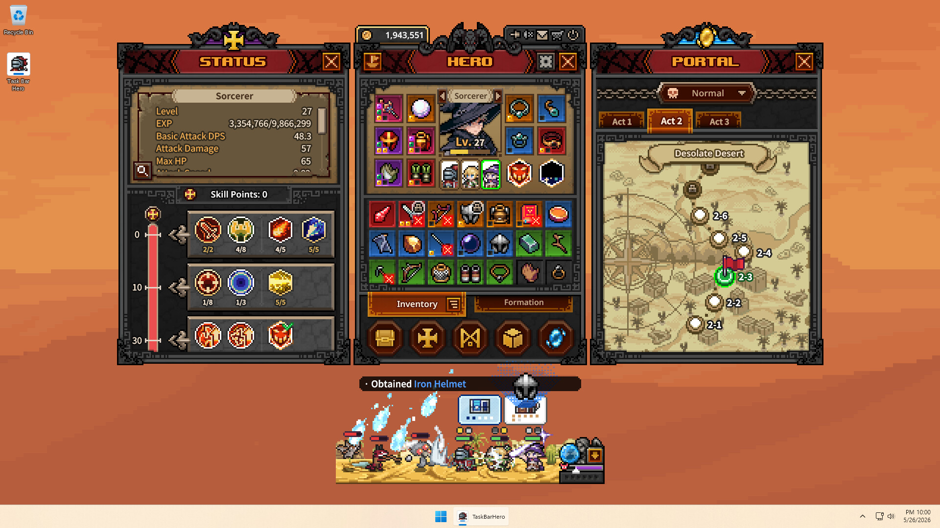 TBH: Task Bar Hero screenshot 2